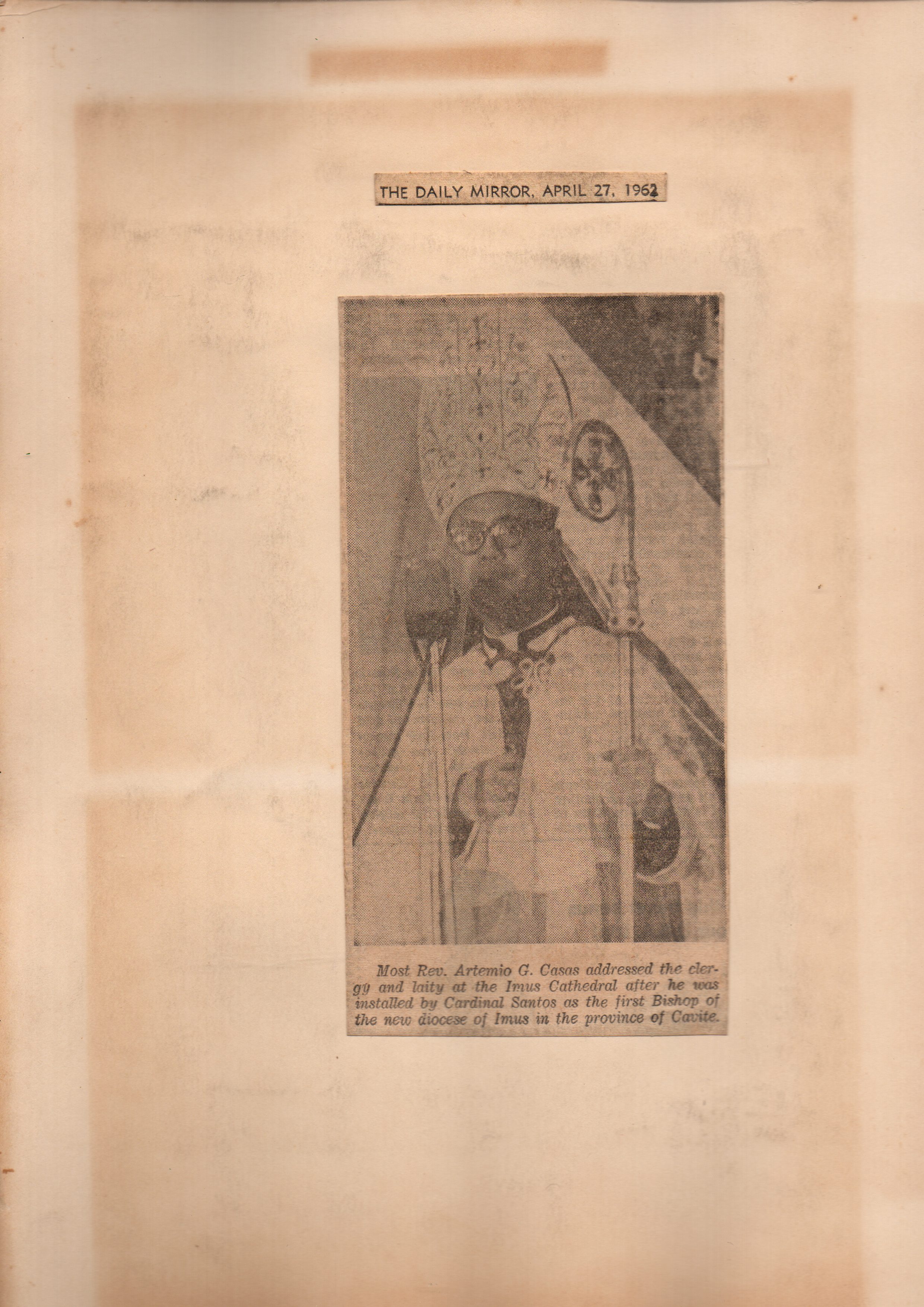 Bishop Casas giving his speech